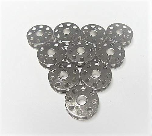 ID: 45785. 10 New Metal Bobbins, Compatible w/Singer 301, 301A Sewing Machines, Plus Others as Below: