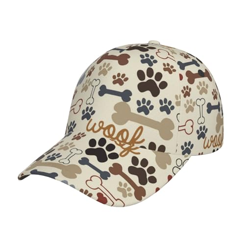 Dog Paw Prints Bones Baseball Cap product image