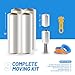 Stretch Film Bundle – 4 Rolls 15” x 500ft Heavy Duty Pallet Wrap with Handles + 2 Mini Stretch Wrap 4” x 400ft with Detachable Handles + Safety Cutter – 500% Stretch for Moving & Furniture