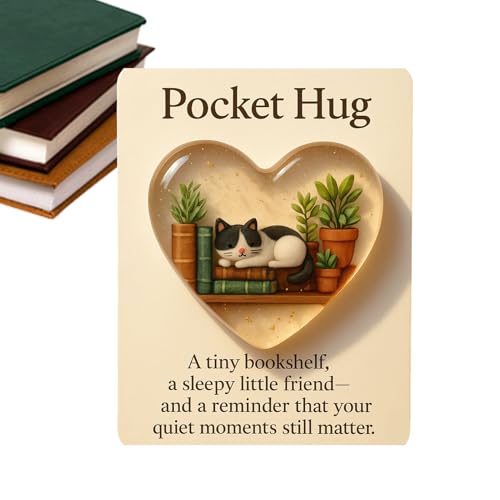 Emotional Hug Card | Calming Heartwarming Companion | Pocket 3D Heart Hug with Card | for Teens Boys Girls Students Adults Frien