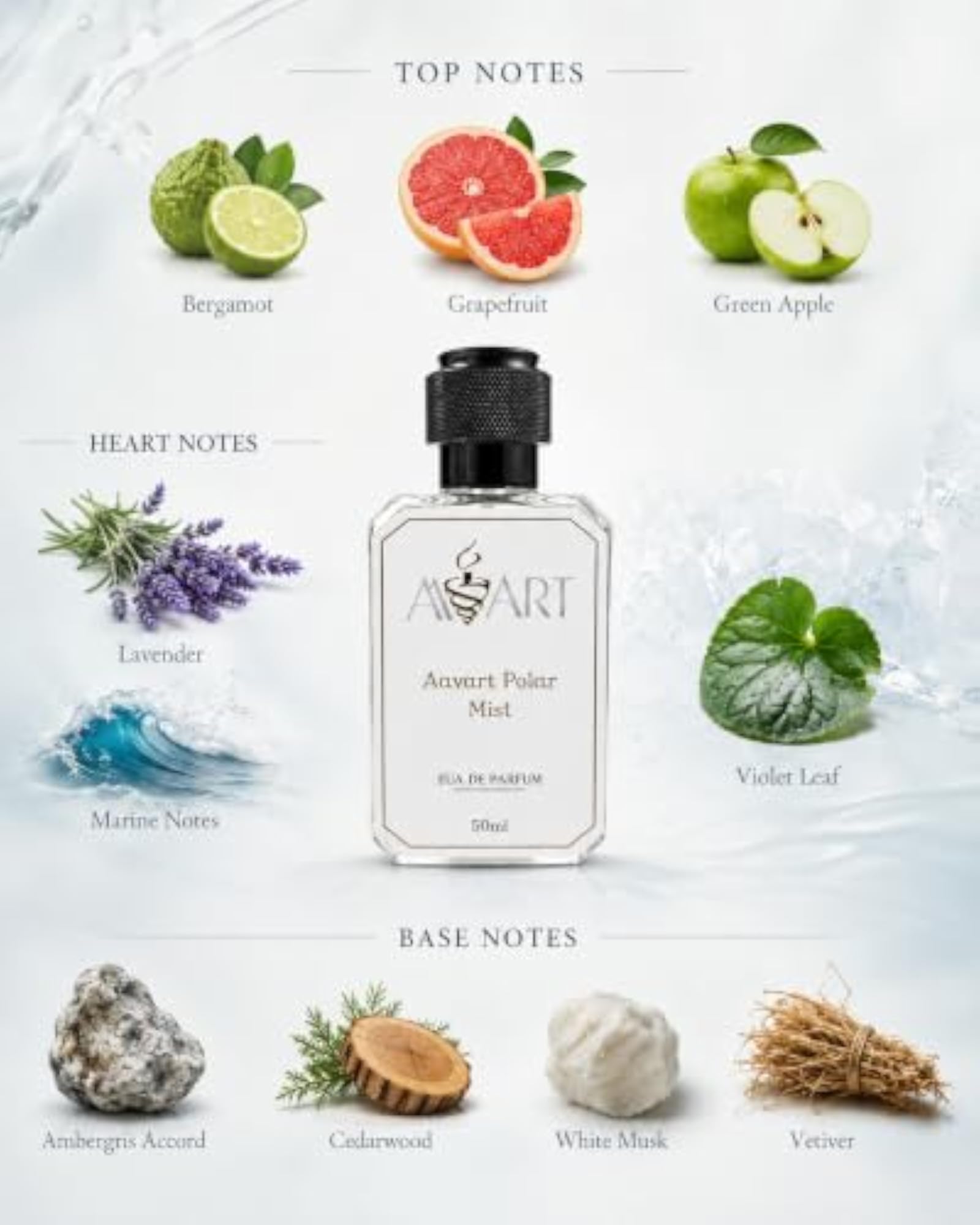Luxury Eau De Parfum for Men, Fresh Aquatic & Citrus Scent