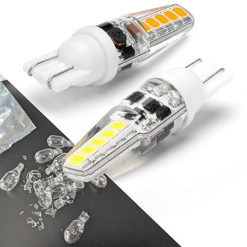 12 Volt Low Voltage Wedge Base Led Landscape Bulbs T5 T10 3W 300lm,T5 Malibu Path Garden Light Bulbs,921 922 912 194 168 T10 RV Camper Trailer Motorhome Marine Boat Dome Light,2700K Warm White,10 Pack by ALIDE - Image 3