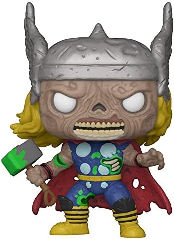 Funko Pop Marvel Zombies #787 Thor Zombie Glow in the Dark Figure Special Edition 55646, Gold, Red, Blue, 1 SIZE