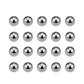 Sourcing Map 5mm Carbon Steel Bearing Balls, 100pcs - Precision Balls For DIY & Repair-890735