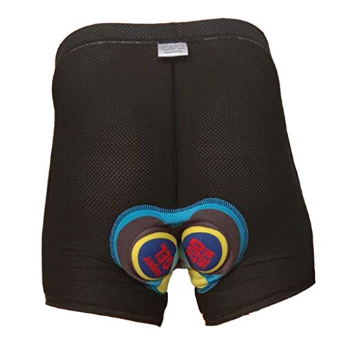 Serenable Ciclismo Acolchoado Shorts Mulheres Homens Padding Underwear 3D Motorcycle Jersey - Amarel