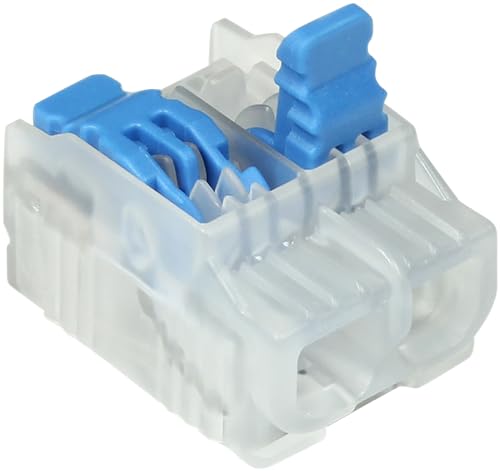 Image of Ideal Electrical in-Sure Lever Wire Connector,12 AWG, 2-Port (30-01L22), Bag of 10-Compact Releasable Connectors for Solid and Stranded Wires
