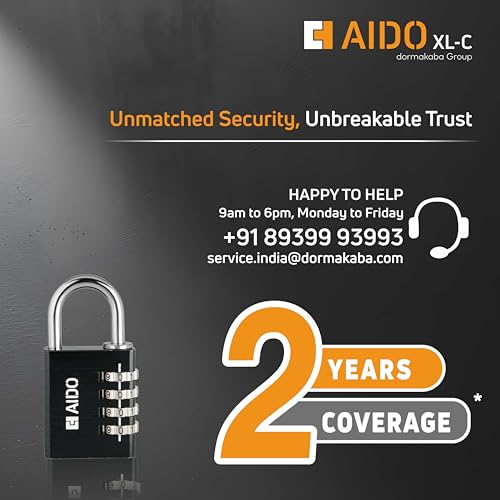 Image of AIDO 4-Digit Luggage Locks | 40mm Number Locks | Default Code 0000 | for Door, Suitcase, Travel Bags, Sports Bags & Backpacks | Small Combination Padlocks for Locker & Tool Box| 2 Yr Warranty