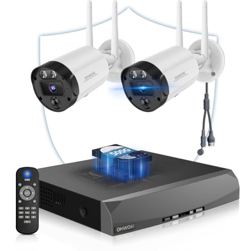 《130°Wide Angle》 4K Ultra HD Security Cameras Wireless Outdoor,...