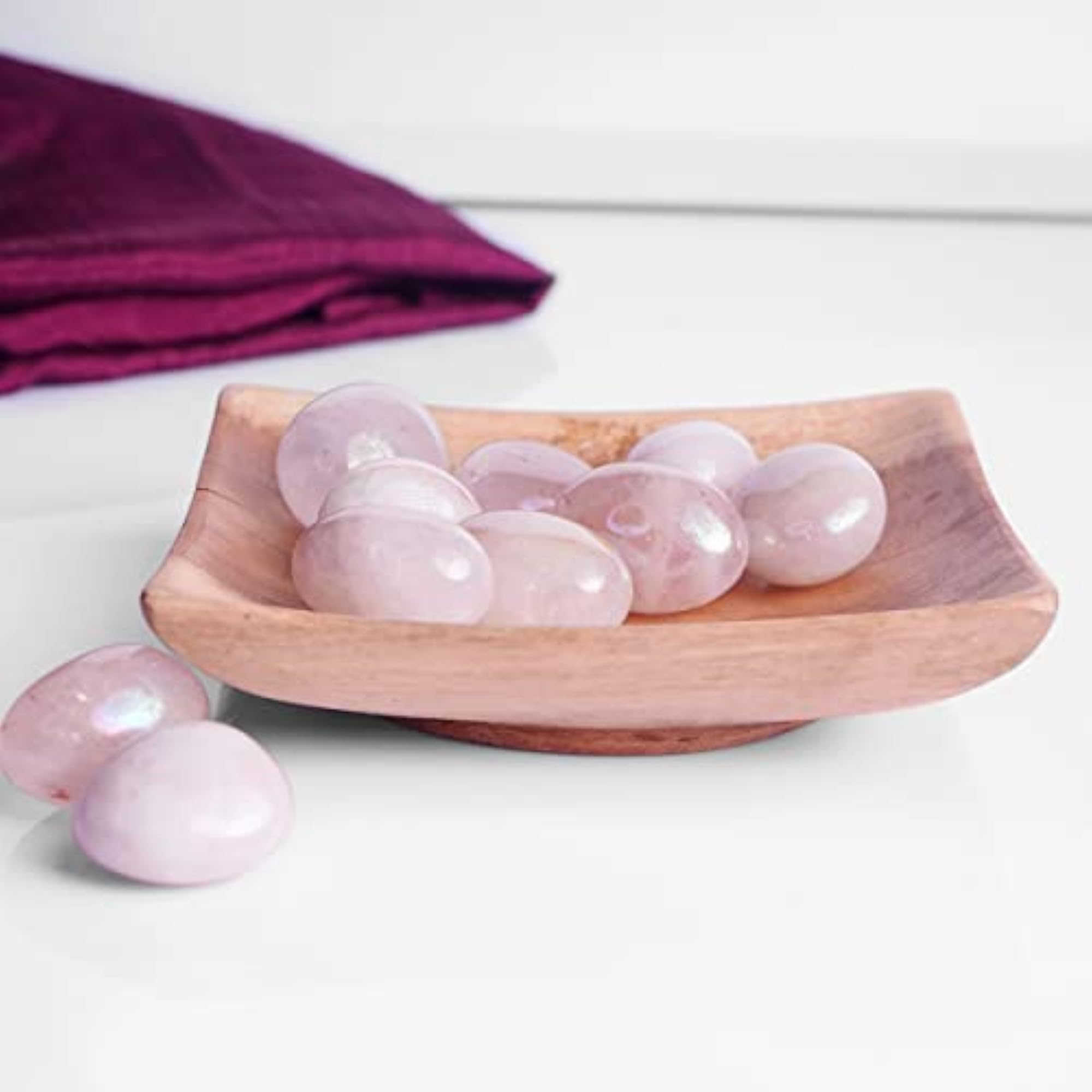 Rose Aura Quartz Tumble Stone Pebble for Healing