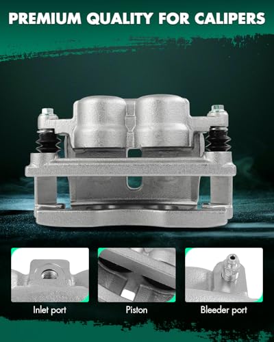 Image of SCITOO - Front Left Disc Brake Caliper Assembly w /Bracket For Buick,For Chevy,For GMC,For Isuzu,For Saab,For Saturn Models - For 9-7x,For Acadia,For Acadia Limited,For Traverse 18B5004
