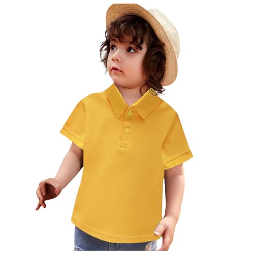 Boys Summer Polo Shirts Formal Short Sleeve Shirts School Uniform Lapel T-Shirt Girls Plain Tees Tops Size 1-6 Years3