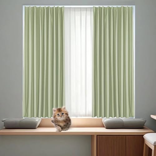 唐土工房 カーテン 4枚セット 遮光カーテン 190cm丈 幅150cm 小窓 4枚組 断熱 防寒 保温 遮熱 節電対策 UVカット 冷気遮断 昼夜目隠し カーテン2枚 レース2枚 厚手 おしゃれ 北欧 無地 間仕切り ドレープカーテン カーテンフック付