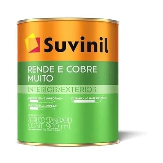 3. Tinta Suvinil para parede acrílico rende e cobre muito