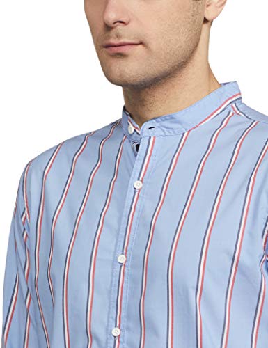 Image of Diverse Stain Repllepent Finish Men's Slim Fit Casual Shirt Sky Blue