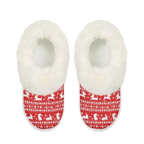 House Slippers Closed Toe Comfortable Fuzzy Polar Fleece Shoes 5.5-112