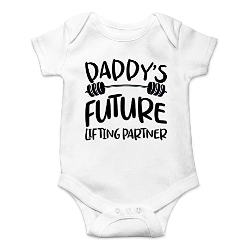 Daddy's Future Lifting Partner - Funny Baby Essentials Bodysuit - Baby Girl Clothes Boy Romper