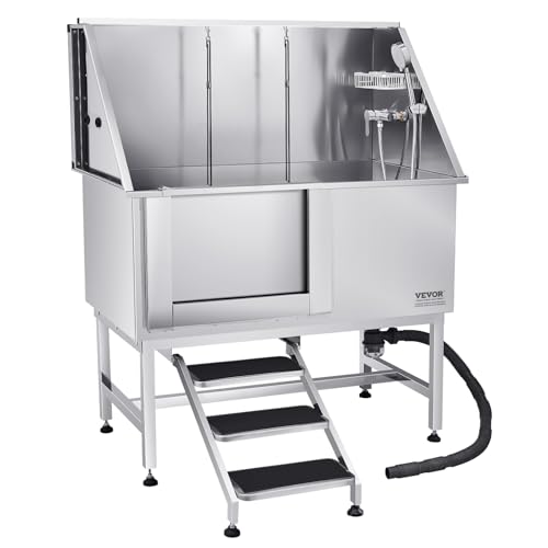 VEVOR Stainless Steel Dog Washing Station 50 inch