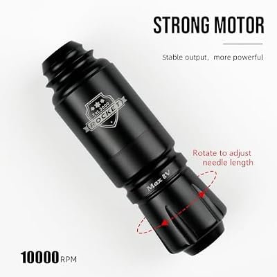 DGT Premium Lightweight Rocket Rotary Tattoo Machine Pen (Black)