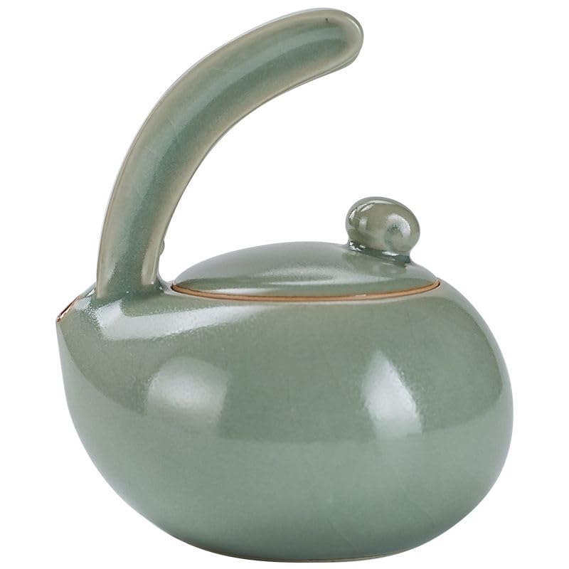 Amazon.com | 汝窑瑞兔茶壶Hand-made ceramics 陶瓷粉汝茶具茶壶