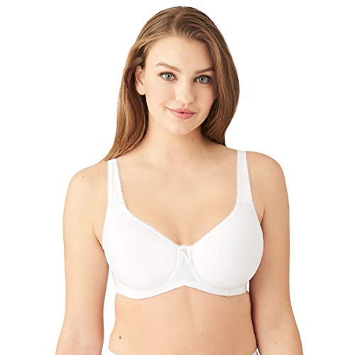 Wacoal Womens Basic Beauty Contour T-Shirt Bra, White, 34DDD