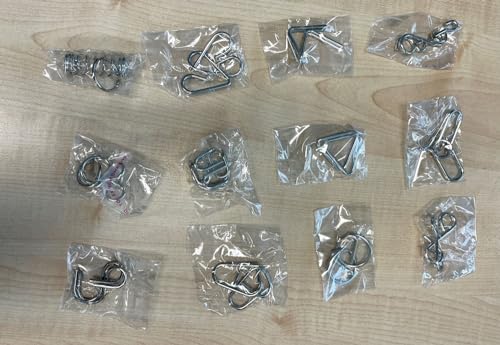 GICO Metalowe puzzle, gra w cierpliwość, metalowe puzzle, gra w puzzle dla dorosłych – trudne sztuczki wszelkiego rodzaju – różne modele (mini)