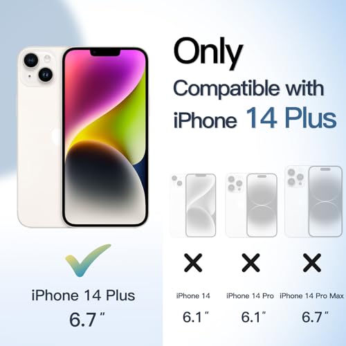 Image of IQShield EvoClear Back cover Case For Apple iphone 14 Plus Shockproof Bumper Protective Covers Cases, Anti-Scratch Hard PC, for Women, Men - Clear