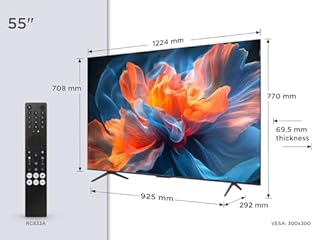 TCL 55T8C-UK 55" 4K 144Hz Gaming QLED Onkyo 2.1 Dolby Atmos Google TV with Dolby Vision & HDR 10+ BBC iPlayer (2025 New Model)