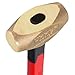 URREA Sledge Hammer - 30-Ounce Brass Head Drilling Hammer with Forged Striking Head & Cushioned Fiberglass Handle - 1430FV