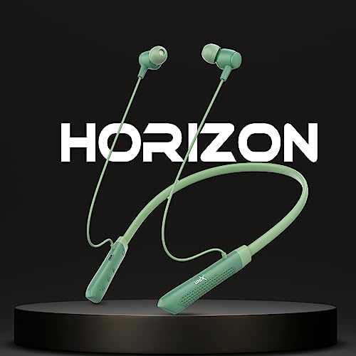 Image of Unix UX-700 Horizon Wireless Neckband | 34-Hour Playtime | Extra Bass | Magnetic Earbuds | Bluetooth Headset with Mic | Sweatproof | Ergonomic Fit | 200mAh Battery | Hands-Free Calling (Green)