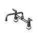 T&S Brass B-0220-EE-061X Deck Mount Faucet with Eternas, 10" Swing Nozzle (061X), 00EE Inlets, 8"