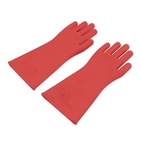 Preisvergleich Produktbild oyixianyuanchanbaihuoshang 1 para Professionelle 12kv Elektrische Isolierhandschuhe Gummi Elektriker Schutzhandschuh 40 cm Zubehör