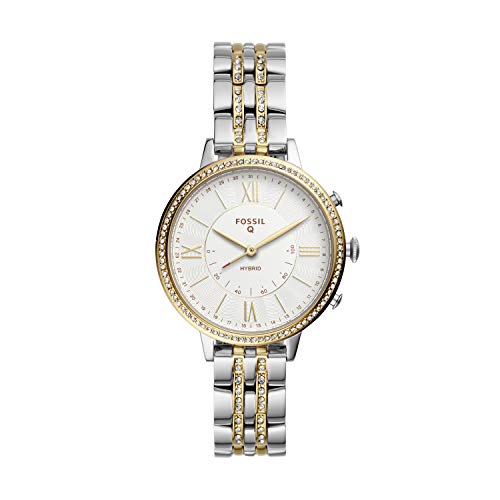 Fossil Women's Jacqueline Two-Tone Stainless Steel Hybrid Smartwatch, Color: Silver, Gold (Model: FTW5035)