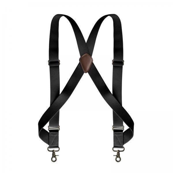 ™ 2xMens Suspender Swivel Hook X Shaped Elastic 1.4" Wide Adjustable Suspenders Black | Suspenders Braces | Mens Accessories-image-9