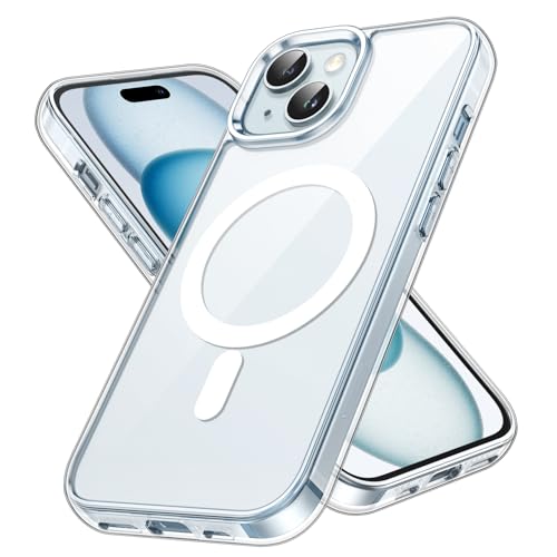 JETech Magnetisch Hülle für iPhone 15 6,1 Zoll Kompatibel mit MagSafe Kabellosem Laden, Stoßfest Handyhülle, Schutzhülle Kratzfeste Transparente Rückseite (Durchsichtig) JETech Magnetisch Hülle für iPhone 15 6,1 Zoll Kompatibel mit MagSafe Kabellosem Laden, Stoßfest Handyhülle, Schutzhülle Kratzfeste Transparente Rückseite (Durchsichtig)