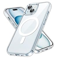 JETech Cover Magnetica per iPhone 15 6,1 Pollici Compatibile con MagSafe Ricarica Wireless, Telefono...