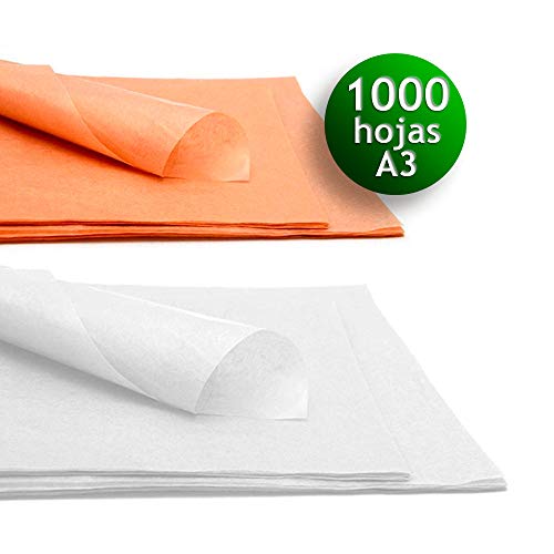 Sublimet Sublimation Solutions 1000 Hojas de Papel Protector en Hojas para Plancha térmica (A3) para sublimación