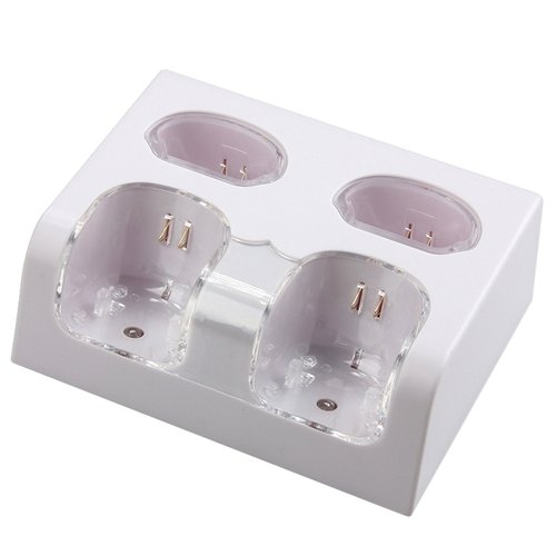 Insten Battery Charging Dock for Remote Control + 4 Rechargeable 2800mAh Battery Compatible with Nintendo Wii / Wii U