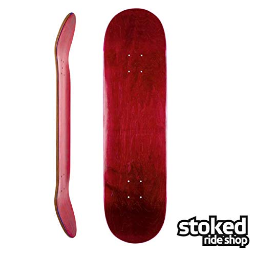 Stoked Ride Shop Blank Skateboard Deck Only | 7.75" (Red | Deck Only)