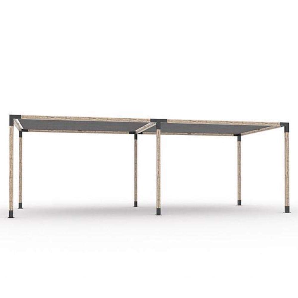 TOJA GRID DP1216GR13 Double System for 4x4 Wood Posts Modular Pergola, Black