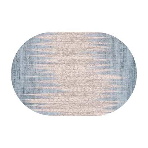 Tapis modernes de forme ovale au tissage robuste pour une chambre chic