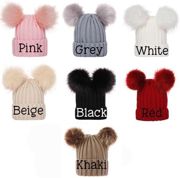 Personalized Cute Beanies, Custom Toddler Winter Hat Baby Beanie for Girls Cable Knit Winter Hat
