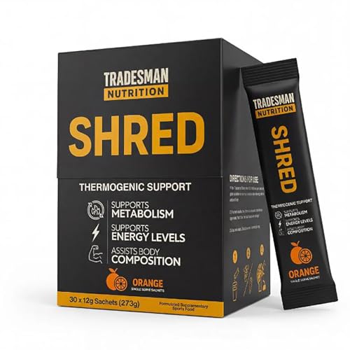 Tradesman Nutrition Shred Packets T Fuel Fat Burner Energy Drink Orange Flavor (1PCS)