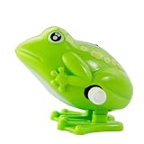 Hilai Uhrwerk Frosch Spielzeug Nostalgisches Spielzeug Kunststoff Frosch Springen Für Kinder Und Erwachsene Lernspaß Grün 1PC