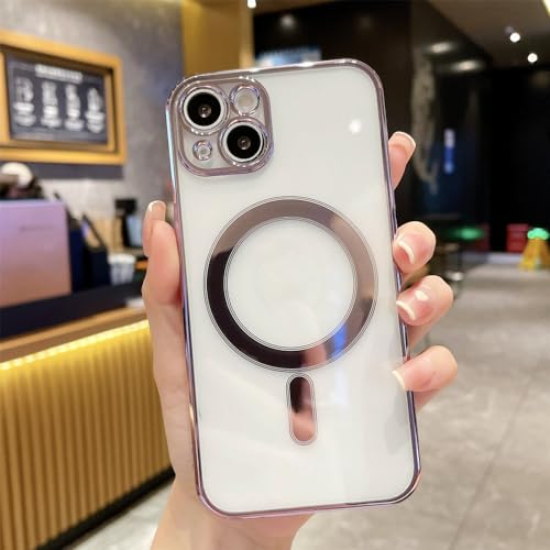 Étui de charge sans fil magnétique avec couverture souple pour iPhone 14 et 13