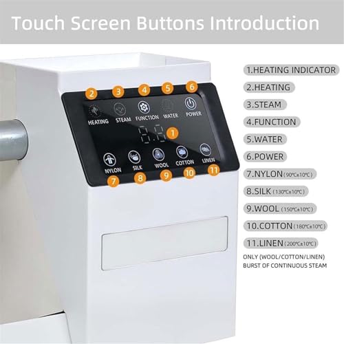 35inch Professional Rotary Steam Press, Intelligent Steam Press Clothes Pressing Machine With Led Touch Screen, With Continuous Steam For Commercial And Home Use. Designed For Bed Sheet,Pillowslip
