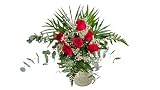 FLORES SOLIDARIAS - Ramos de Flores Naturales Rosas Rojas para Condolencias, Día de Todos los Santos, Semana Santa y Ocasiones Especiales - Ofrenda Floral Fresca y Solidaria con Envío 24 h