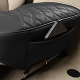 Black Panther Car Seat Cover PU Leather,Full Wrapping Edge,Protector for Front Seat Bottom (53×52 cm)(1Piece,Black) - Image 4