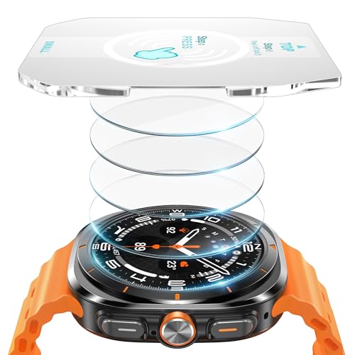 Misxi [5-Pack Hard HD Tempered Glass Screen Protector for Samsung Galaxy Watch 8 Classic 46mm with Auto Alignment Tool Kit Free Installation Scratch-Resistant for Galaxy Watch8 Classic Transparent