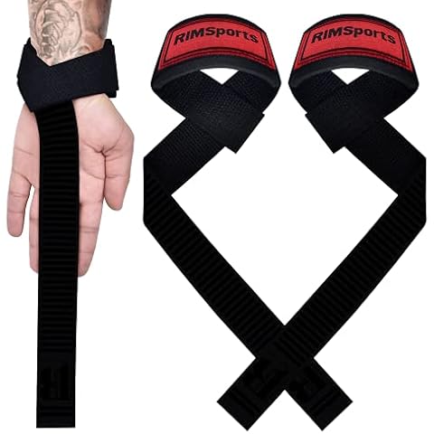 RIMSports Premium Lifting Straps with Silicone Grips - Superior Wrist Straps for Weight Lifting for Men & Women with Silicone Grip - Deadlift Straps for Powerlifting, Weightlifting, & Deadlifting Cover