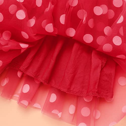 Imekis Mouse 5Th Birthday Outfit Baby Girls Dress Polka Dots Mini Tutu Headband Five Years Old Cake Smash Photo Shoot Kids Fifth Mouse Themed Birthday Party Supplies Decorations Black Bowknot 5T #TOP5